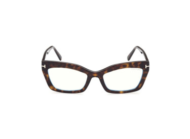 Tom Ford FT5766-B 052 Dark Havana/Clear Blue Light Block 54mm
