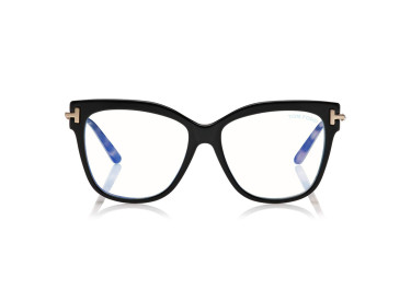 Tom Ford FT5704-B 005 Black Nude & Vintage Pink Havana with Rose Gold 54mm