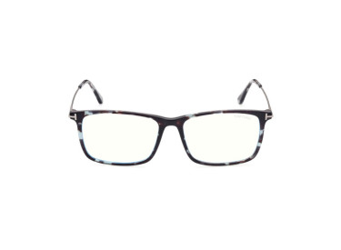 Tom Ford FT5758-B 055 Dark Teal Havana/Dark Ruthenium/Blue-Light Block Lens 56mm