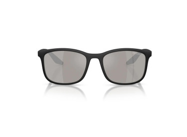 Prada PSA08S 1BO2B0 Matte Black/Light Grey Silver Mirror