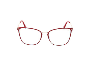 Tom Ford FT5839-B 075 Shiny Fuxia/Gold/Clear Blue Light Block 56mm