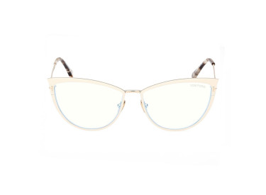 Tom Ford FT5877-B 025 Ivory/Clear Blue Light Block 56mm