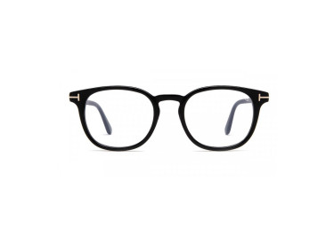 Tom Ford FT5819-B 001 Shiny Black Blue Light Block 52mm
