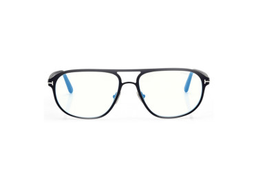Tom Ford FT5751-B 001 Shiny Black/Clear/Blue-light Block Lenses 55mm
