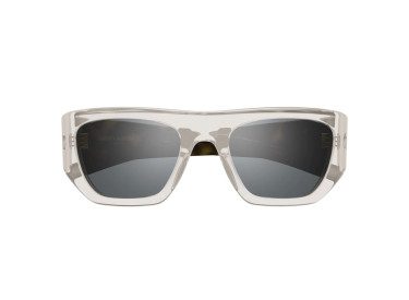 Saint Laurent SL740 003 Transparent Cream/Havana/Grey Silver Mirror