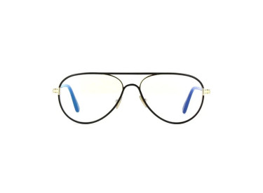 Tom Ford FT5897-B 001 Shiny Black/Clear Blue Light Block 57mm