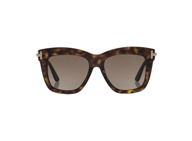 Tom Ford FT0822 52H Shiny Dark Havana with Rose Gold/Brown Polarized