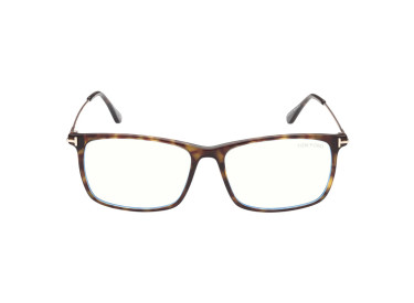 Tom Ford FT5758-B 052 Spotted Havana/Gold/Clear Blue Light Block Lens 56mm