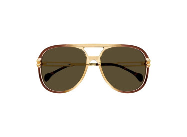 Gucci GG1104S 002 Transparent Brown/Gold/Brown