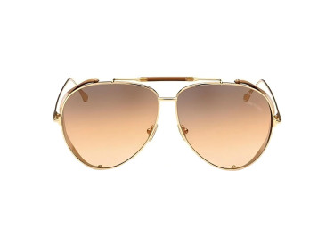 Tom Ford FT0900 30F Deep Gold with Transparent Brown Spoiler/Brown Gradient with Gold Mirror