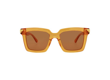 Bottega Veneta BV1005S 004 Transparent Orange/Brown