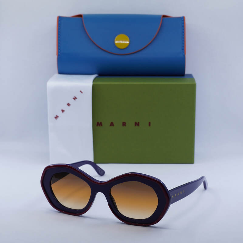 Marni ULAWUNVULCANO Geometric Sunglasses