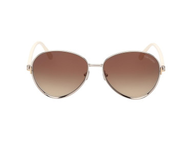 Tom Ford FT1028 16G Shiny Palladium/Brown Mirror