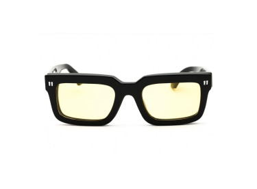 Off-White OERI130 CLIP ON2 1018 Black/Clear with Magnetic Clip-On Yellow