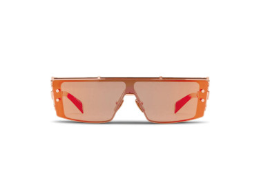 Balmain WONDER BOY III BPS-127C Gold/Red Swirl/Dark Brown Red Mirror AR