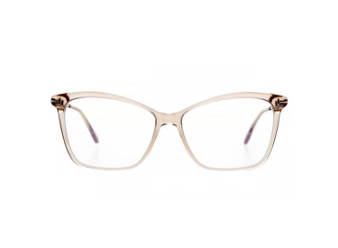 Tom Ford FT5687-F-B 045 Tranparent Brown/Rose Gold/Clear Blue Light Block 56mm