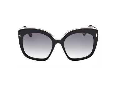 Tom Ford FT0944 01B Shiny Black with Palladium/Gradient Smoke