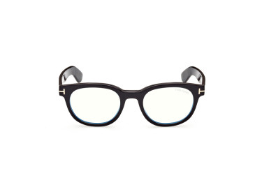 Tom Ford FT5807-B 001 Shiny Black/Clear Blue Light Block 50mm