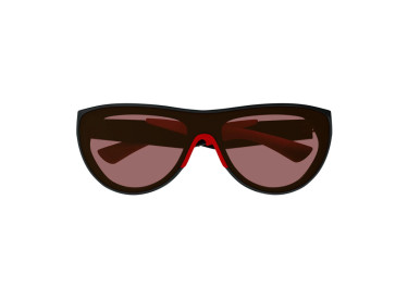 Bottega Veneta BV1234S 004 Shiny Black/Red/Red