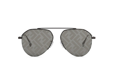 Fendi FE40061U 12C Shiny Dark Ruthenium/Smoke Mirror