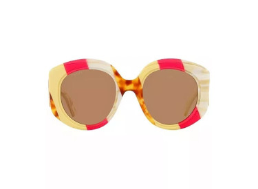 Gucci GG1308S 003 Red and Ivory Havana/Light Brown