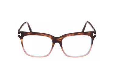 Tom Ford FT5768-B 055 Shiny Havana with Pink/Clear Blue Light Block 54mm