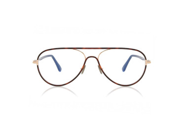 Tom Ford FT5897-B 053 Blonde Havana/Clear Blue Light Block 57mm