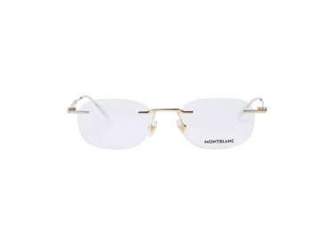 Montblanc MB0147O 002 Shiny Light Gold 52mm
