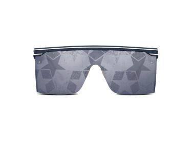 Dior DIORCLUB M1U 31B7 Matte Navy Blue/Silver Mirrored with Blue Star Monogram