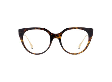 Fendi FE50010I 055 Shiny FF Havana 53mm