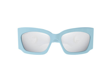 Gucci GG1412S 005 Light Blue/Silver Mirror