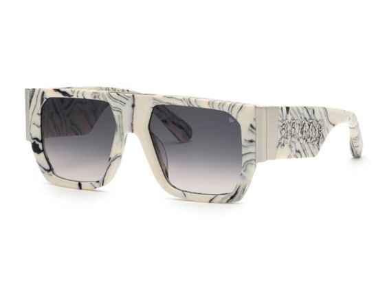 Philipp Plein SPP094M Master Oversize 09YL Marble Ivory/Smoke Gradient