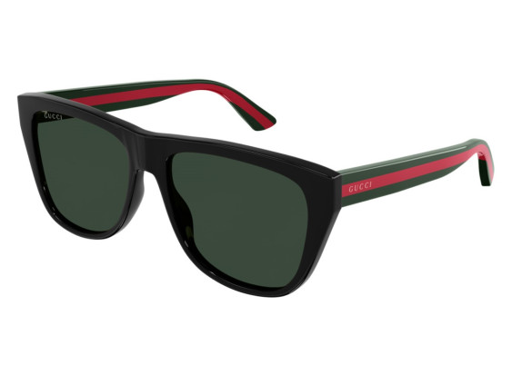 Gucci GG0926S 006 Shiny Black/Green Polarized