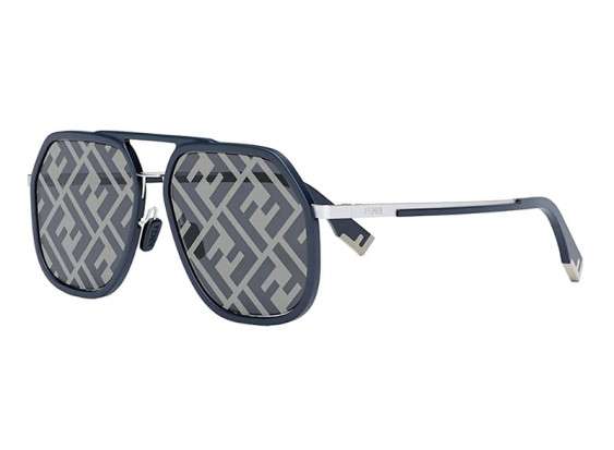 Fendi FE40041U 90C Shiny Blue/Smoke Mirror