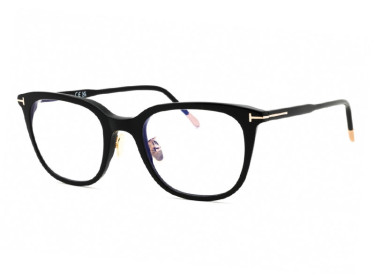 Tom Ford FT5776-D-B 001 Shiny Black/Clear Blue Light Block Lens 53mm