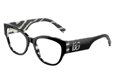 Dolce & Gabbana DG3377 3372 Black on Zebra 53mm