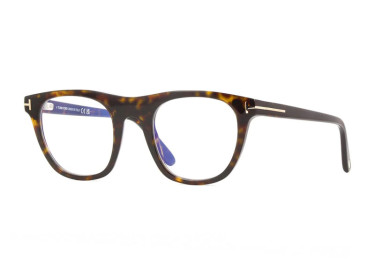 Tom Ford FT5895-B 052 Dark HavanaClear Blue Light Block with Magnetic Clip-On 51mm