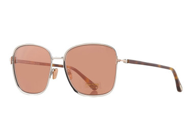 Tom Ford FT1029 12G Shiny Dark Ruthenium/Brown Mirror