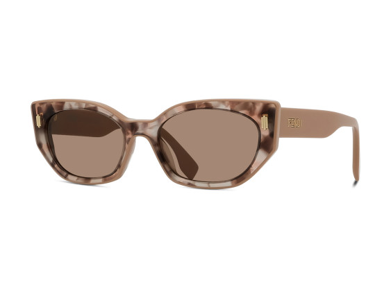 Fendi FE40018I 55E Light Rose Havana/Light Brown