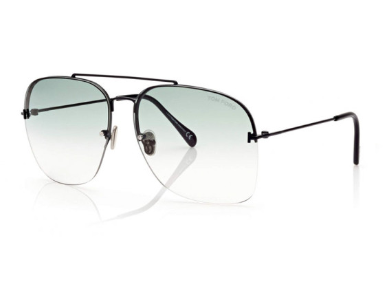 Tom Ford FT0883 01P Shiny Black/Green Gradient