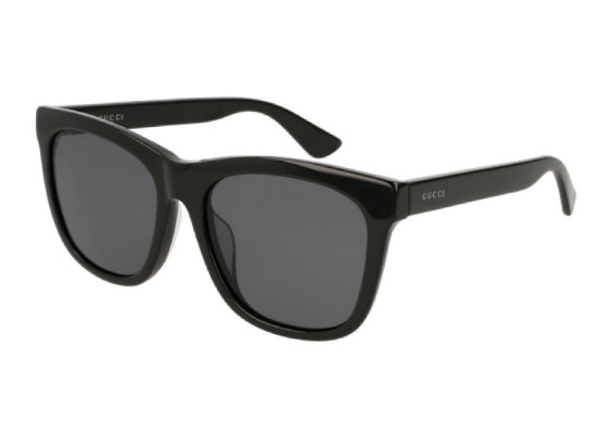 Gucci GG0057SKN 006 Shiny Black/Grey