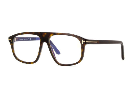 Tom Ford FT5901-B 052 Dark Havana/Clear Blue Light Block 55mm