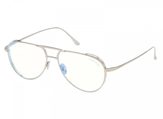 Tom Ford FT5658-B 018 Shiny Rhodium/Blue Filter 58mm