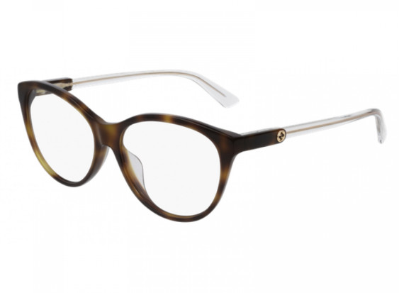 Gucci GG0486OA 003 Havana/Transparent
