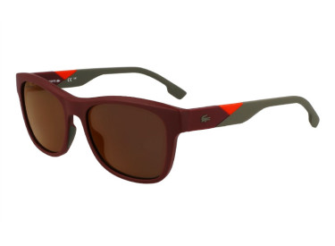 Lacoste L6043S 601 Matte Burgundy/Orange Mirror