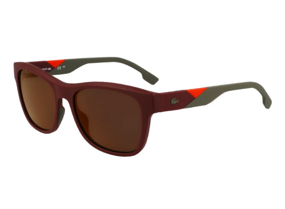 Lacoste L6043S 601 Matte Burgundy/Orange Mirror