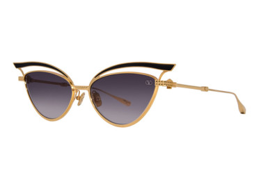 Valentino V-GLASSLINER VLS-118A Yellow Gold/Black Enamel/Dark Grey to Light Grey AR