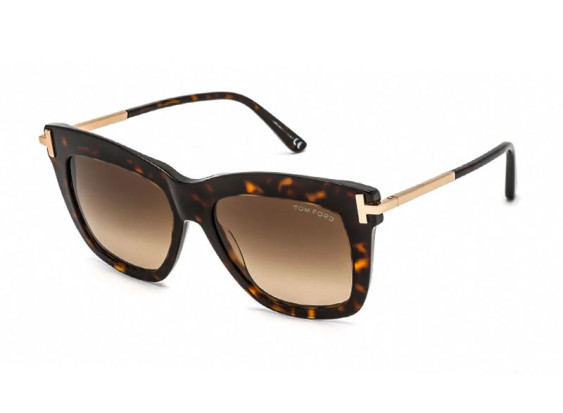 Tom Ford FT0822 52F Dark Havana with Rose Gold/Gradient Brown