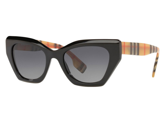 Burberry BE4299 3757T3 Top Black on Charcoal Check/Grey Gradient