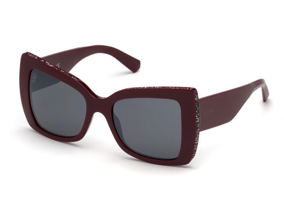 Swarovski SK0203 69C Bordeaux with Glitter/Smoke Mirror